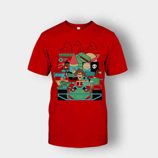 Pixar-Cartoon-Disney-Toy-Story-Unisex-T-Shirt-Red