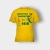 Powered-By-Adventure-and-Beer-Disney-Peter-Pan-Kids-T-Shirt-Gold