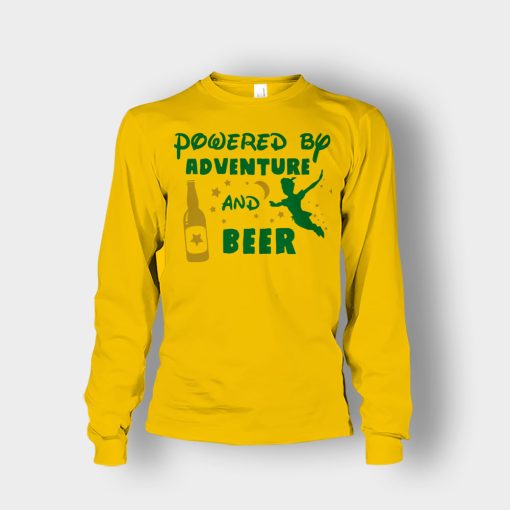 Powered-By-Adventure-and-Beer-Disney-Peter-Pan-Unisex-Long-Sleeve-Gold