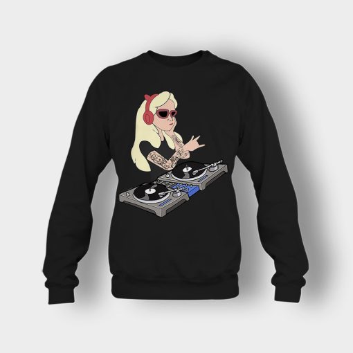 Princess-Dj-Disney-Crewneck-Sweatshirt-Black