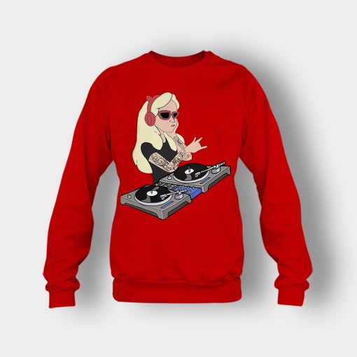 Princess-Dj-Disney-Crewneck-Sweatshirt-Red