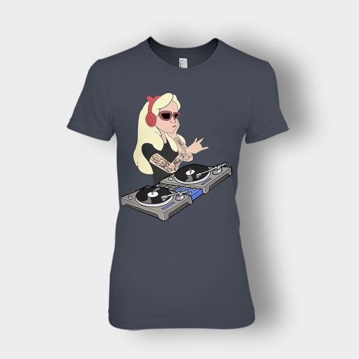 Princess-Dj-Disney-Ladies-T-Shirt-Dark-Heather