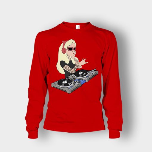 Princess-Dj-Disney-Unisex-Long-Sleeve-Red