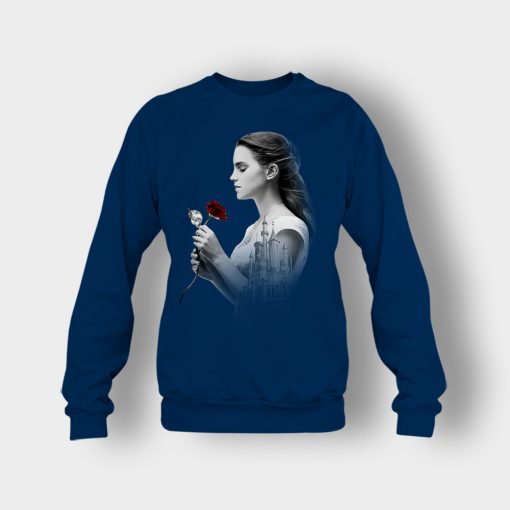 Princess-Trapped-In-Castle-Disney-Beauty-And-The-Beast-Crewneck-Sweatshirt-Navy