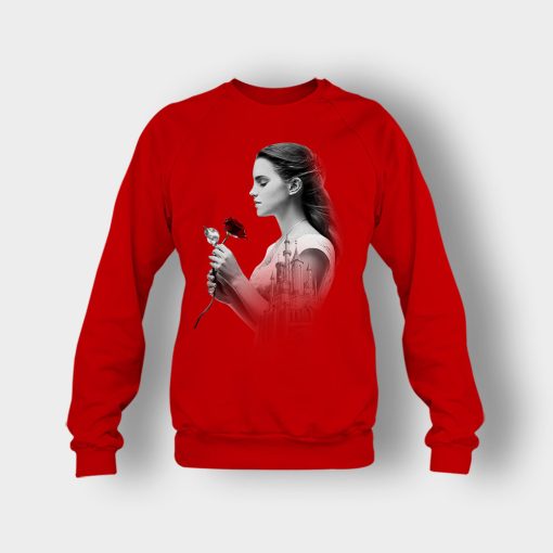 Princess-Trapped-In-Castle-Disney-Beauty-And-The-Beast-Crewneck-Sweatshirt-Red