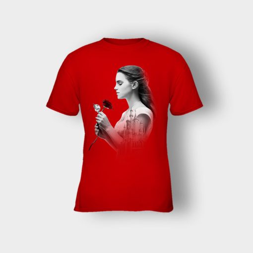 Princess-Trapped-In-Castle-Disney-Beauty-And-The-Beast-Kids-T-Shirt-Red