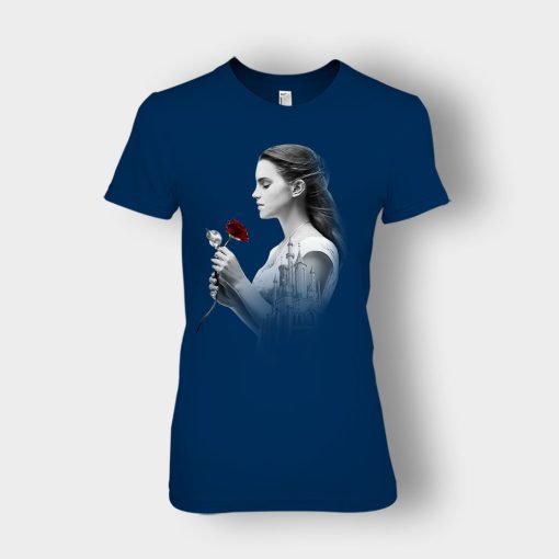 Princess-Trapped-In-Castle-Disney-Beauty-And-The-Beast-Ladies-T-Shirt-Navy
