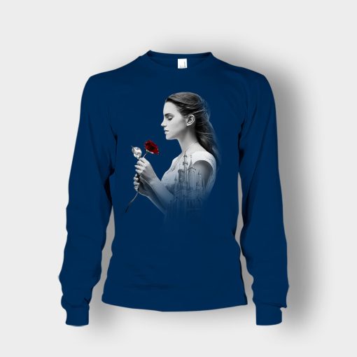 Princess-Trapped-In-Castle-Disney-Beauty-And-The-Beast-Unisex-Long-Sleeve-Navy