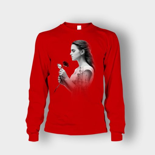 Princess-Trapped-In-Castle-Disney-Beauty-And-The-Beast-Unisex-Long-Sleeve-Red