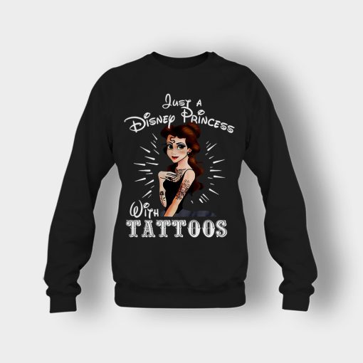 Princess-With-Tattoos-Disney-Crewneck-Sweatshirt-Black