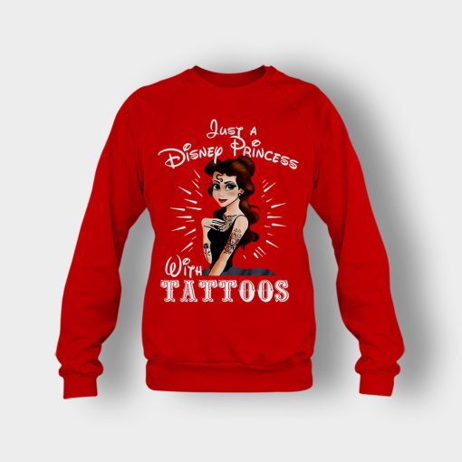 Princess-With-Tattoos-Disney-Crewneck-Sweatshirt-Red