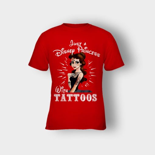 Princess-With-Tattoos-Disney-Kids-T-Shirt-Red