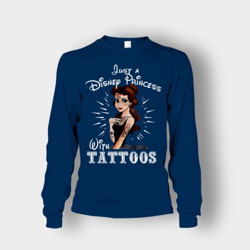 Princess-With-Tattoos-Disney-Unisex-Long-Sleeve-Navy