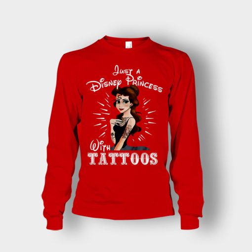 Princess-With-Tattoos-Disney-Unisex-Long-Sleeve-Red