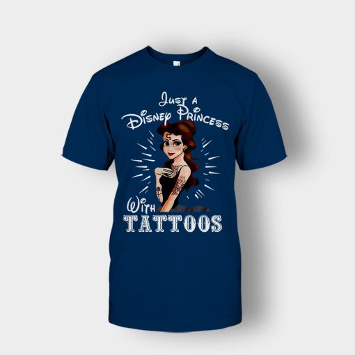 Princess-With-Tattoos-Disney-Unisex-T-Shirt-Navy