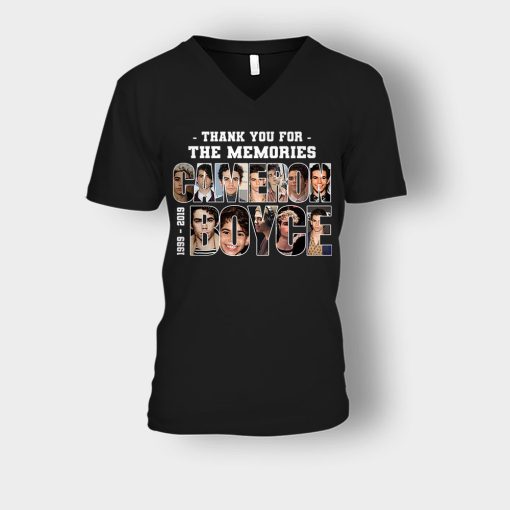 RIP-Cameron-Boyce-1999-2019-Thank-You-For-The-Memories-Rest-In-Peace-Unisex-V-Neck-T-Shirt-Black