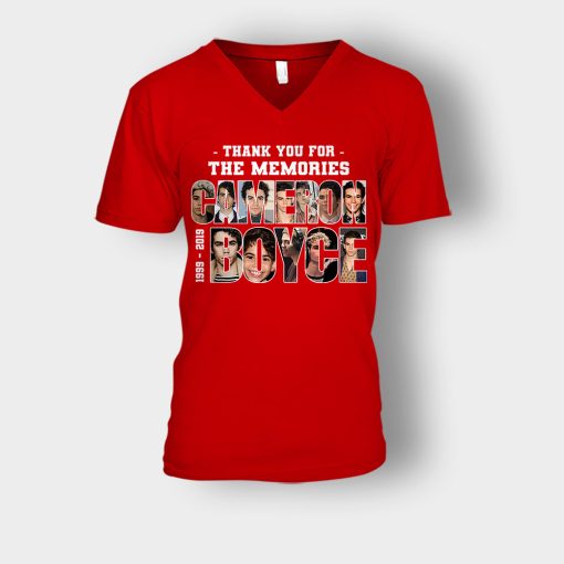 RIP-Cameron-Boyce-1999-2019-Thank-You-For-The-Memories-Rest-In-Peace-Unisex-V-Neck-T-Shirt-Red