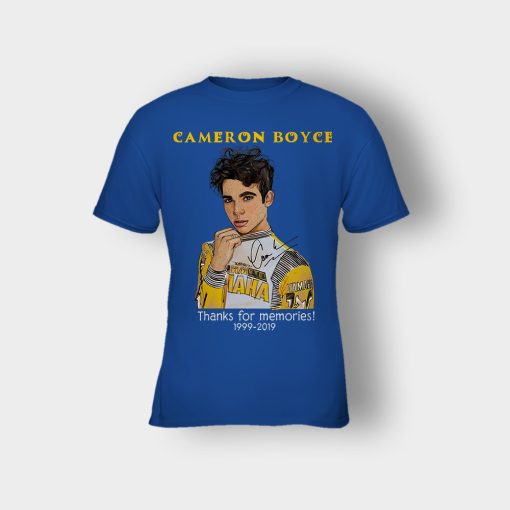RIP-Cameron-Boyce-thanks-for-memories-1999-2019-Kids-T-Shirt-Royal