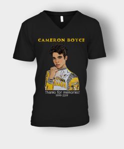 RIP-Cameron-Boyce-thanks-for-memories-1999-2019-Unisex-V-Neck-T-Shirt-Black