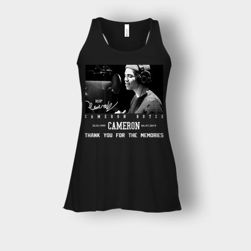 RIP-Cameron-Boyce-thanks-for-memories-Signature-Bella-Womens-Flowy-Tank-Black