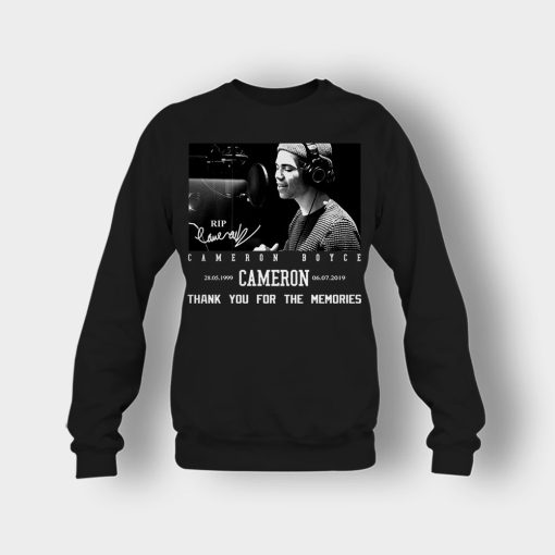 RIP-Cameron-Boyce-thanks-for-memories-Signature-Crewneck-Sweatshirt-Black