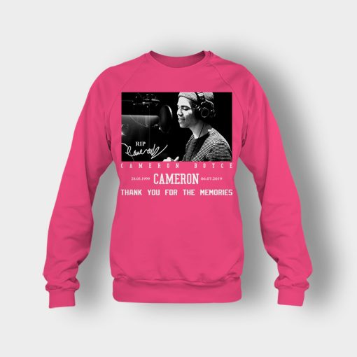 RIP-Cameron-Boyce-thanks-for-memories-Signature-Crewneck-Sweatshirt-Heliconia