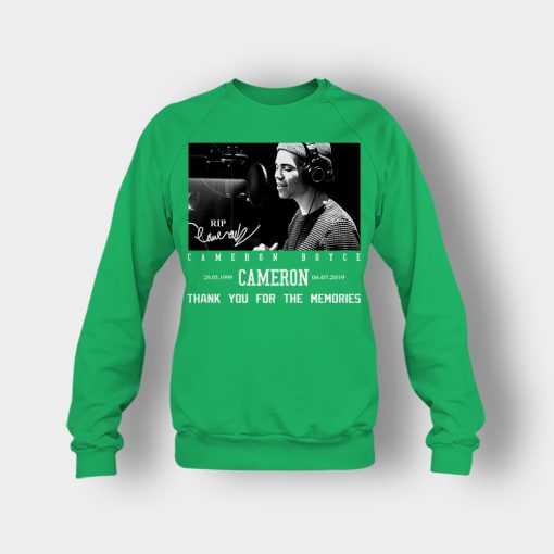 RIP-Cameron-Boyce-thanks-for-memories-Signature-Crewneck-Sweatshirt-Irish-Green