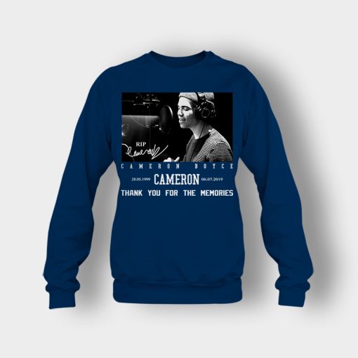 RIP-Cameron-Boyce-thanks-for-memories-Signature-Crewneck-Sweatshirt-Navy