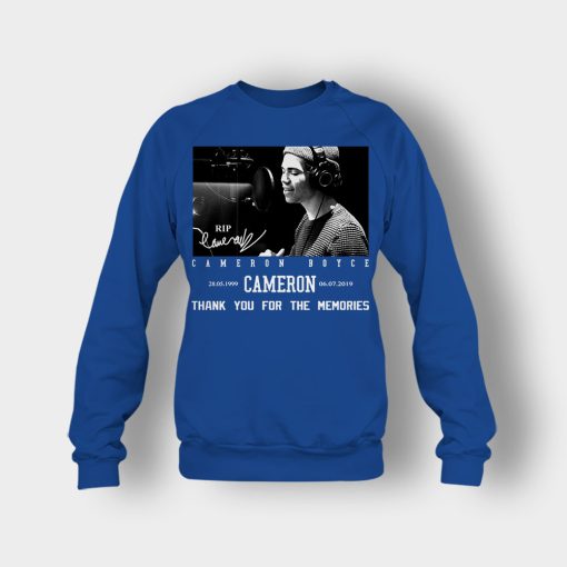 RIP-Cameron-Boyce-thanks-for-memories-Signature-Crewneck-Sweatshirt-Royal