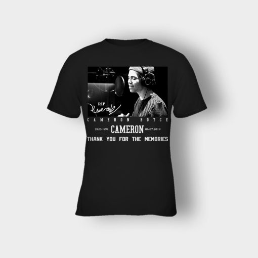 RIP-Cameron-Boyce-thanks-for-memories-Signature-Kids-T-Shirt-Black