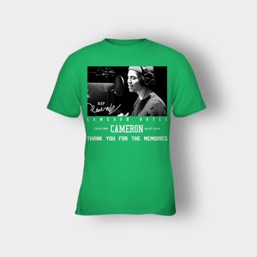 RIP-Cameron-Boyce-thanks-for-memories-Signature-Kids-T-Shirt-Irish-Green