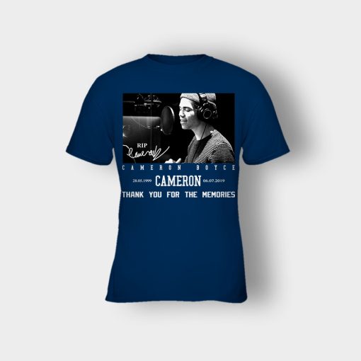 RIP-Cameron-Boyce-thanks-for-memories-Signature-Kids-T-Shirt-Navy