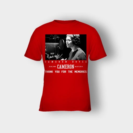 RIP-Cameron-Boyce-thanks-for-memories-Signature-Kids-T-Shirt-Red