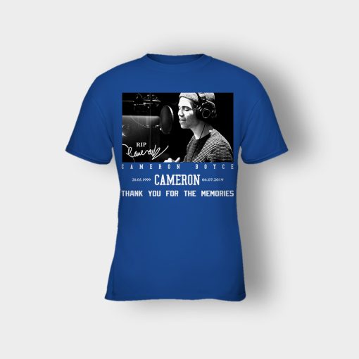 RIP-Cameron-Boyce-thanks-for-memories-Signature-Kids-T-Shirt-Royal