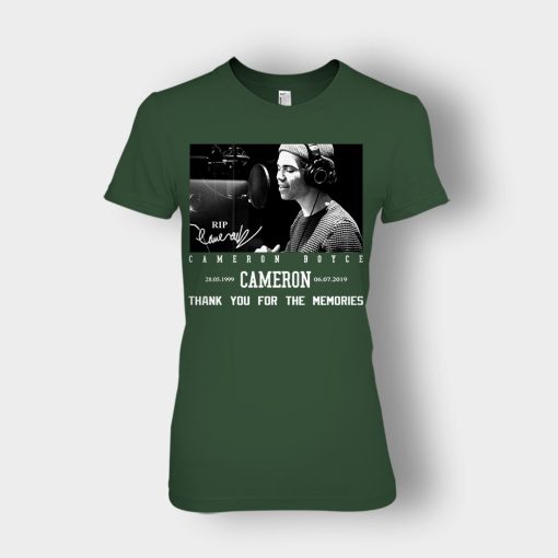 RIP-Cameron-Boyce-thanks-for-memories-Signature-Ladies-T-Shirt-Forest