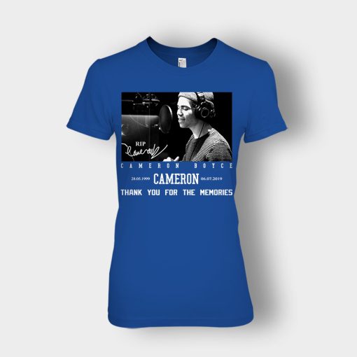 RIP-Cameron-Boyce-thanks-for-memories-Signature-Ladies-T-Shirt-Royal