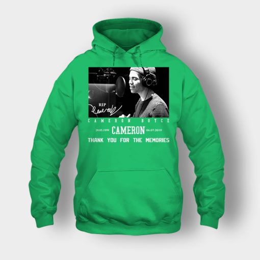 RIP-Cameron-Boyce-thanks-for-memories-Signature-Unisex-Hoodie-Irish-Green