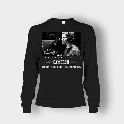 RIP-Cameron-Boyce-thanks-for-memories-Signature-Unisex-Long-Sleeve-Black