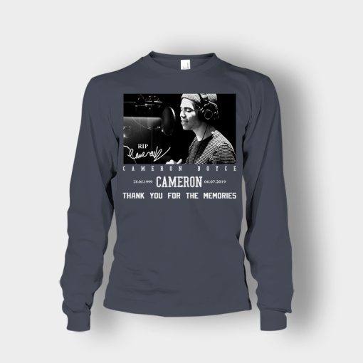 RIP-Cameron-Boyce-thanks-for-memories-Signature-Unisex-Long-Sleeve-Dark-Heather