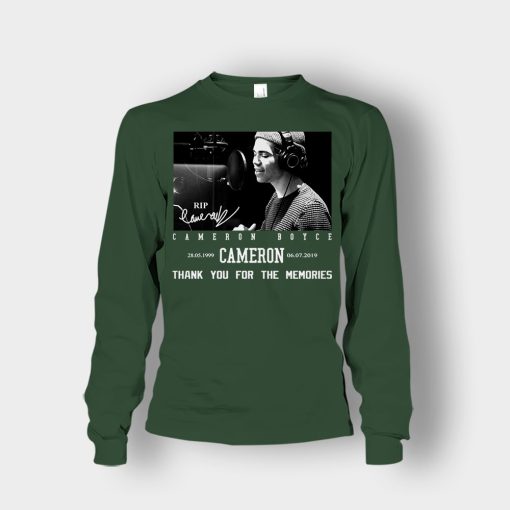 RIP-Cameron-Boyce-thanks-for-memories-Signature-Unisex-Long-Sleeve-Forest