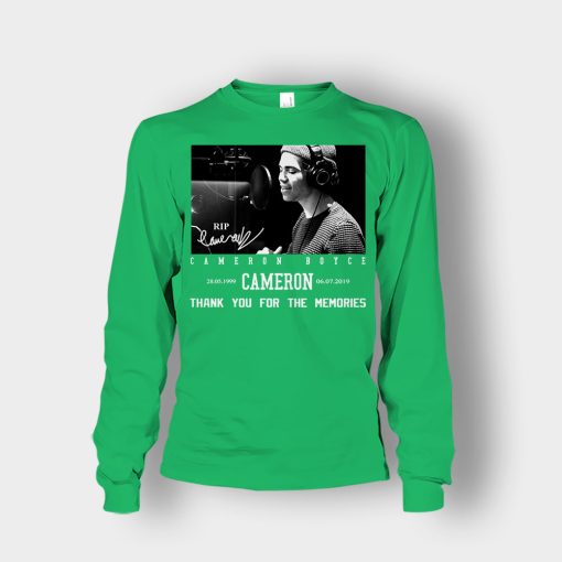 RIP-Cameron-Boyce-thanks-for-memories-Signature-Unisex-Long-Sleeve-Irish-Green