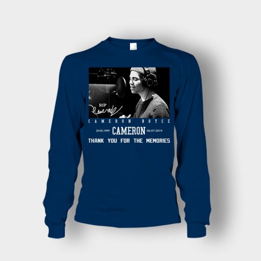 RIP-Cameron-Boyce-thanks-for-memories-Signature-Unisex-Long-Sleeve-Navy