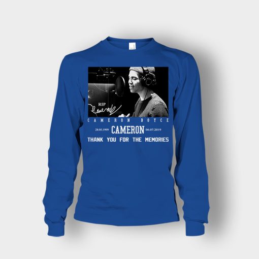 RIP-Cameron-Boyce-thanks-for-memories-Signature-Unisex-Long-Sleeve-Royal