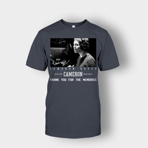 RIP-Cameron-Boyce-thanks-for-memories-Signature-Unisex-T-Shirt-Dark-Heather