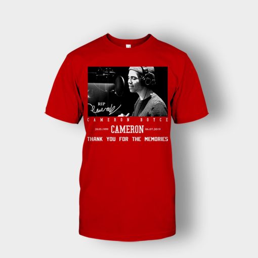 RIP-Cameron-Boyce-thanks-for-memories-Signature-Unisex-T-Shirt-Red