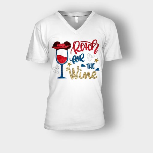 Read-For-The-Wine-Disney-Toy-Story-Unisex-V-Neck-T-Shirt-White