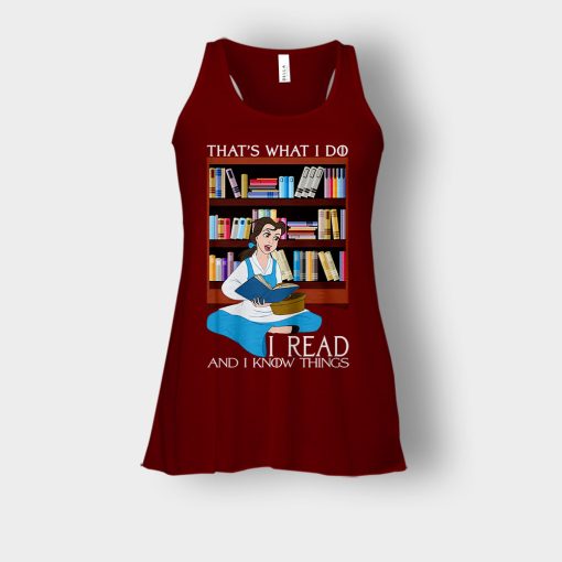 Reader-Disney-Beauty-And-The-Beast-Bella-Womens-Flowy-Tank-Maroon