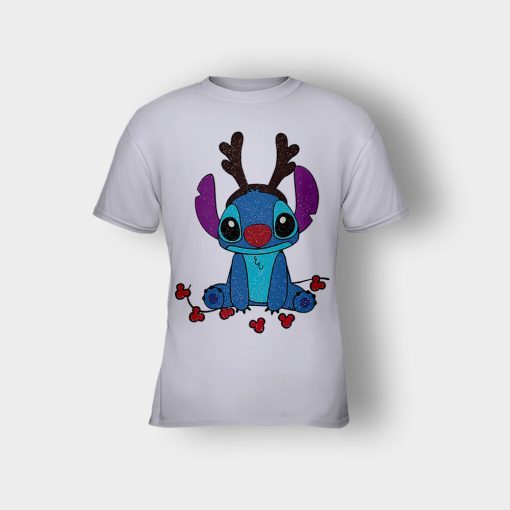 Resting-Christmas-Face-Disney-Lilo-And-Stitch-Kids-T-Shirt-Sport-Grey