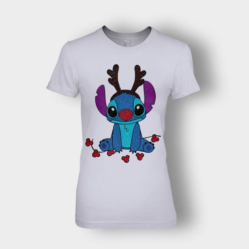 Resting-Christmas-Face-Disney-Lilo-And-Stitch-Ladies-T-Shirt-Sport-Grey