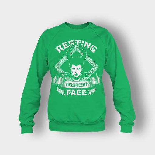 Resting-Maleficient-Face-Disney-Maleficient-Inspired-Crewneck-Sweatshirt-Irish-Green